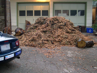 Zanthan Gardens mulch pile