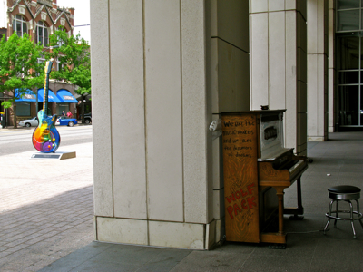 street piano Frost Bank Tower